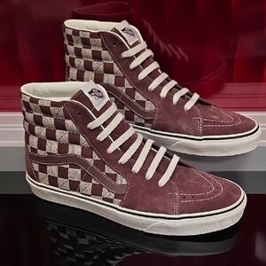 Vans Sk8-Hi Stitch Checkerboard Bitte Multiple Sizes Available New w/ Box
